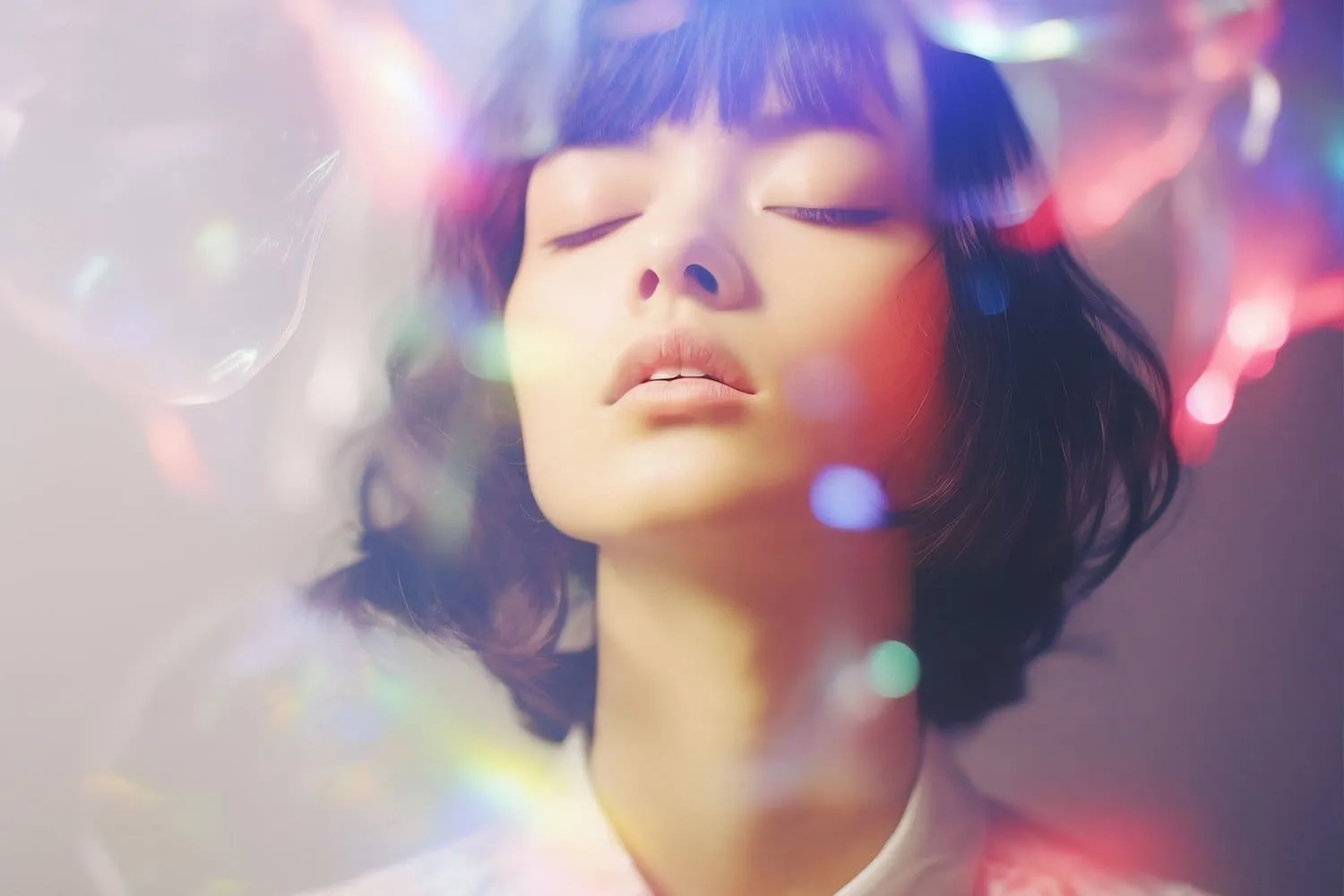 Unlock Your Mind: How Fat Loss Hypnotherapy Can Transform Your Weight Loss Journey 61 A person in a hypnotic state with a subtle glow around their head surrounded by calming colors and patterns