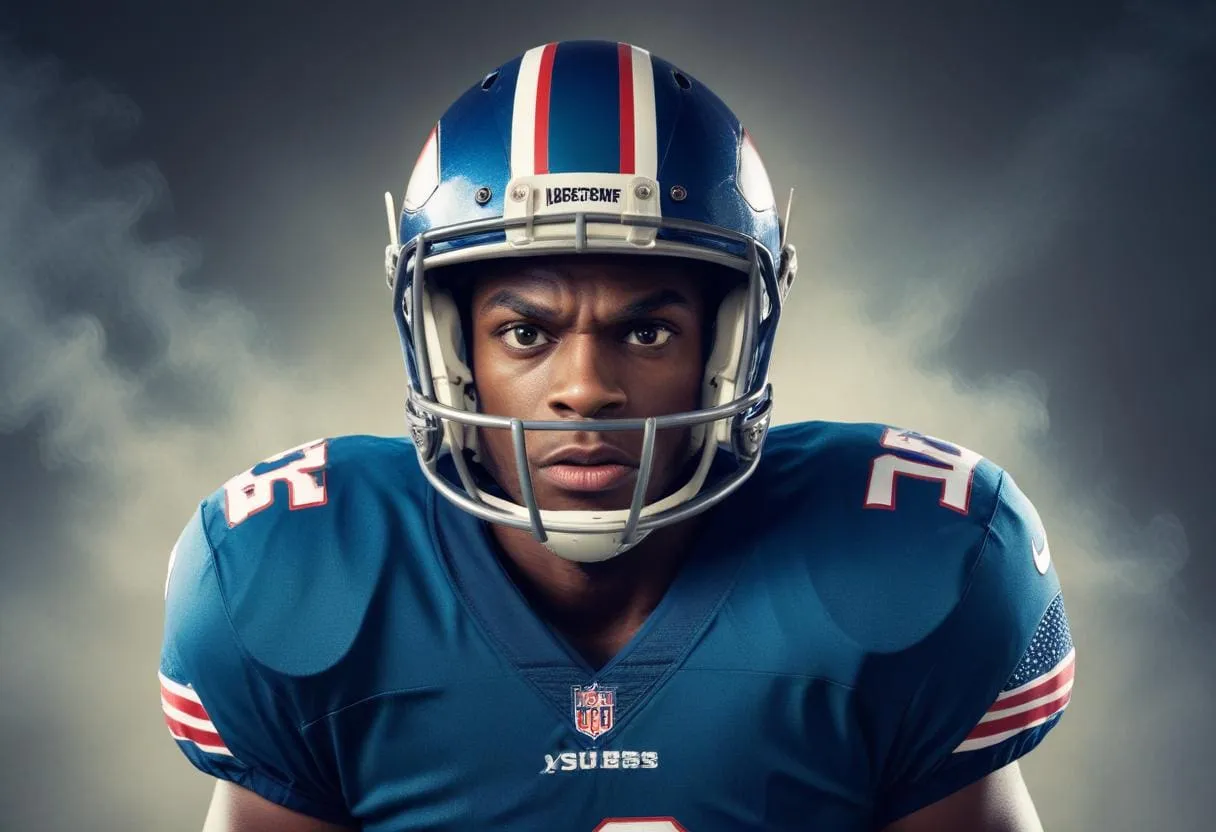 Mental Toughness on the Gridiron: How Hypnotherapy Can Boost Football Performance 61 A football player in a hypnotic trance with a calm