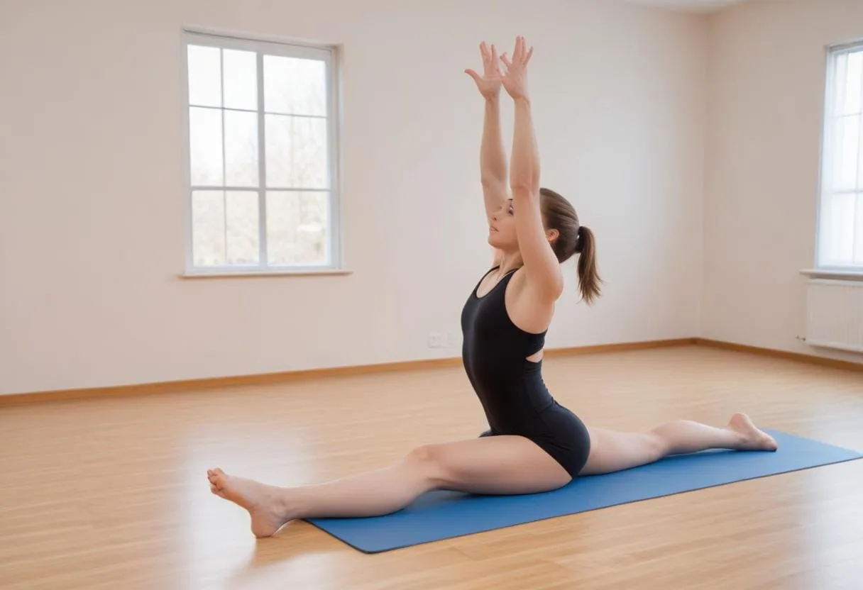 a gymnast practicing visualization techniques during hypnotherapy session