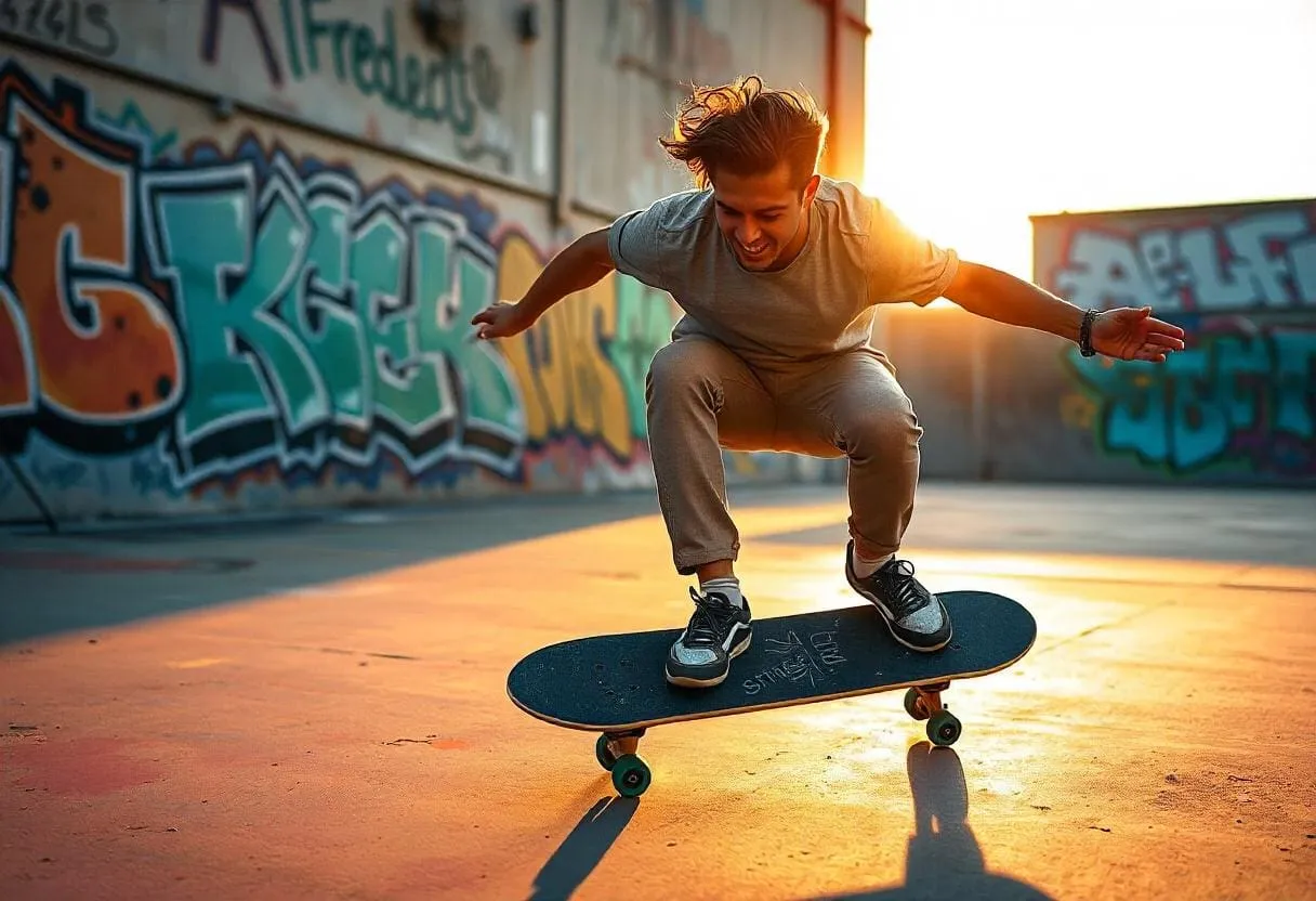Fearless Focus: The Role of Hypnotherapy in Skateboarding Psychology 62 A skateboarder in a hypnotic state with a peaceful