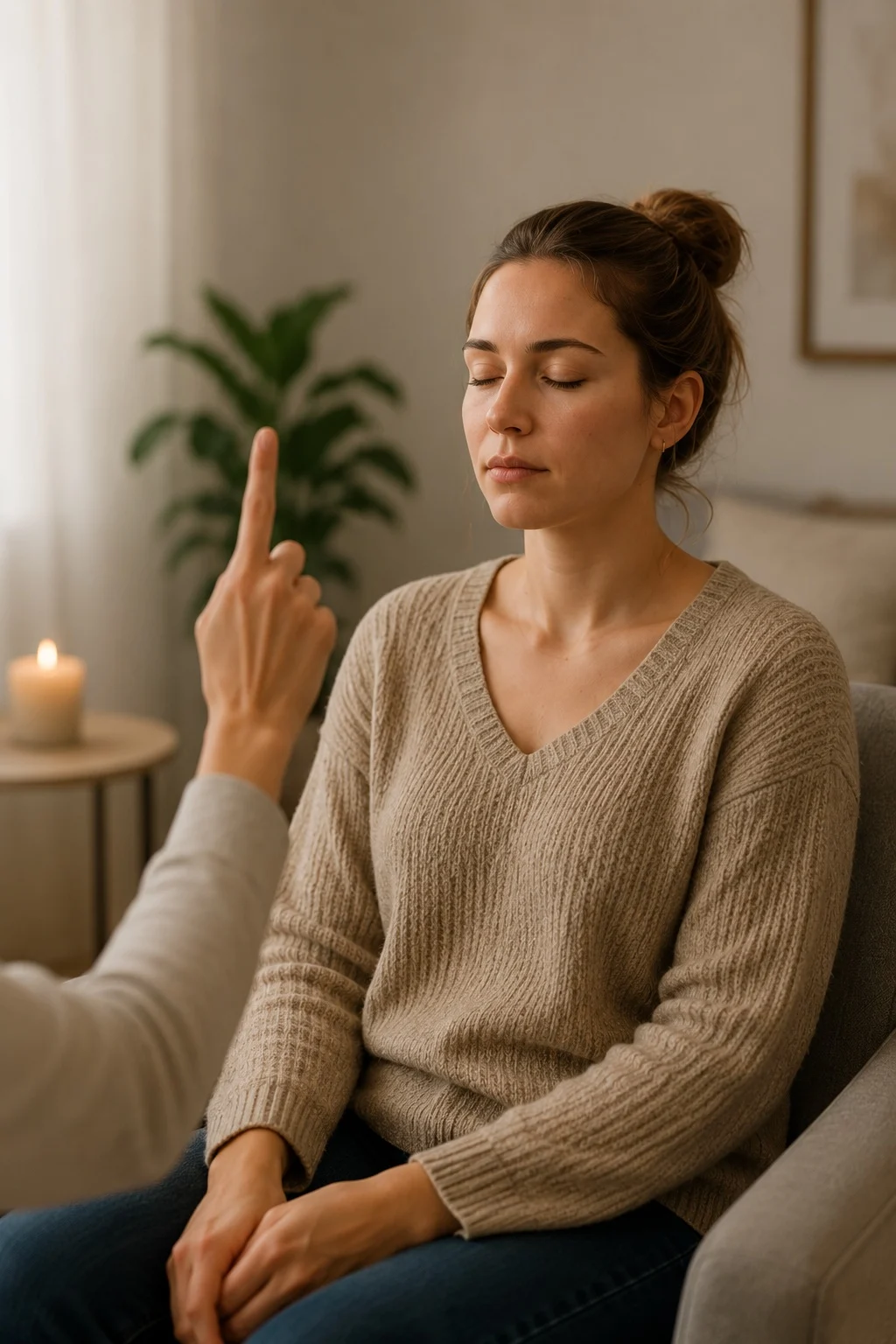 therapist performing emdr